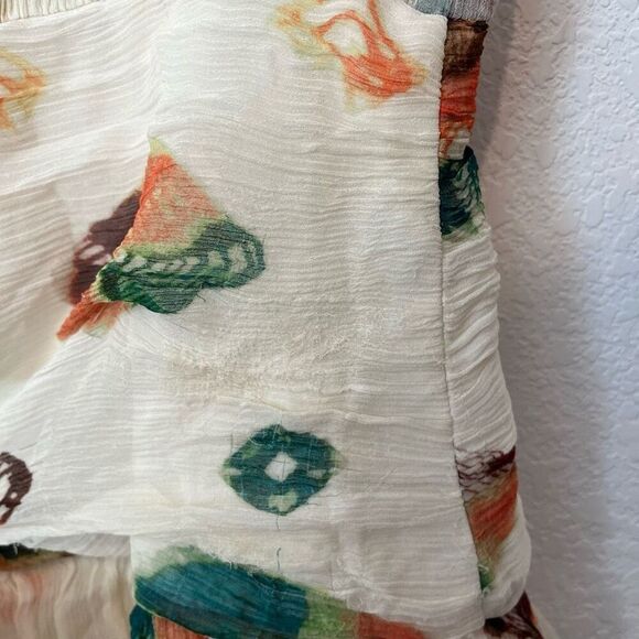 Ulla Johnson Ivory Aubora Zina Crinkle Chiffon Ruffle Mini Dress Women's Size 2 - Picture 7 of 10